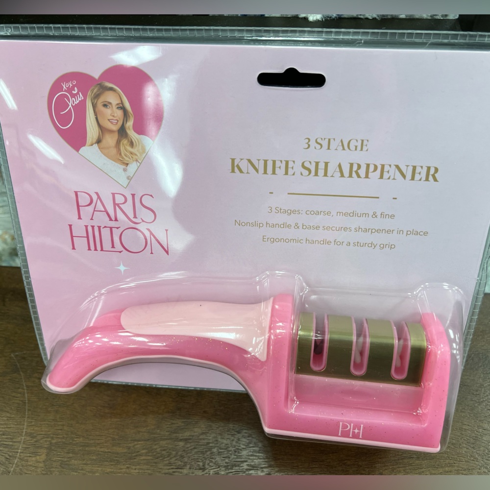 Paris Hilton Pink Knife Sharpener
